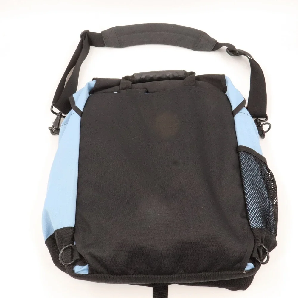 L.L. Bean Messenger Backpack Unisex Large Blue Black Ripstop Laptop Bag Jen
